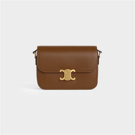 celine triomphe bag in shiny calfskin women|TRIOMPHE .